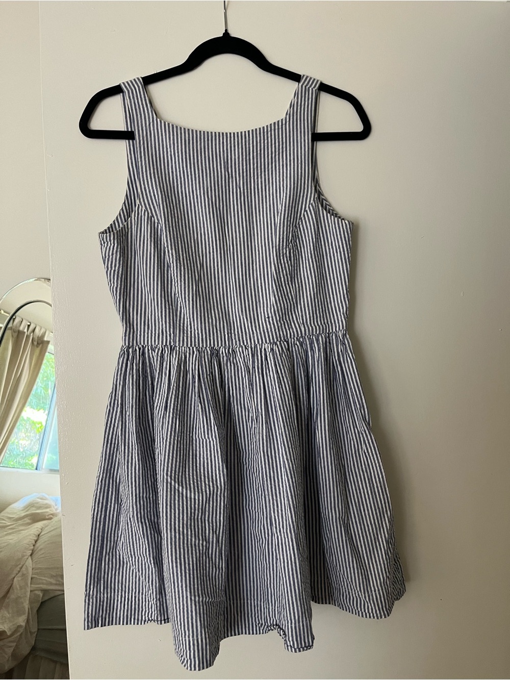 American Apparel Blue + White Stripe 100% Cotton Dress